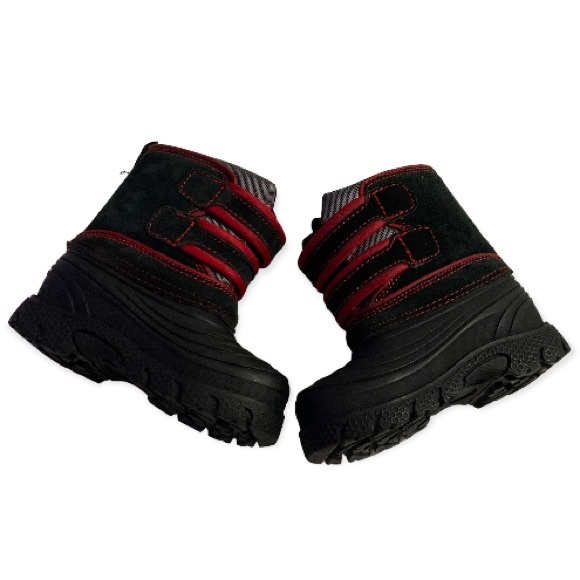 Totes Toddler Fleece Lined Snow Boot Red and Black Unisex Toddler Size:7 - Picture 4 of 10